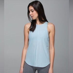 Lululemon light blue essence tank size 8